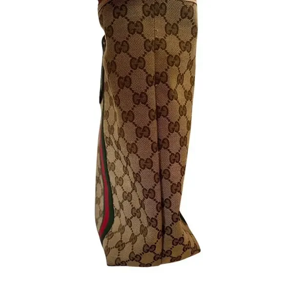 GUCCI GG Canvas Web Jolicoeur Tote includes monogrammed GG Black Dust Bag - Picture 8 of 16